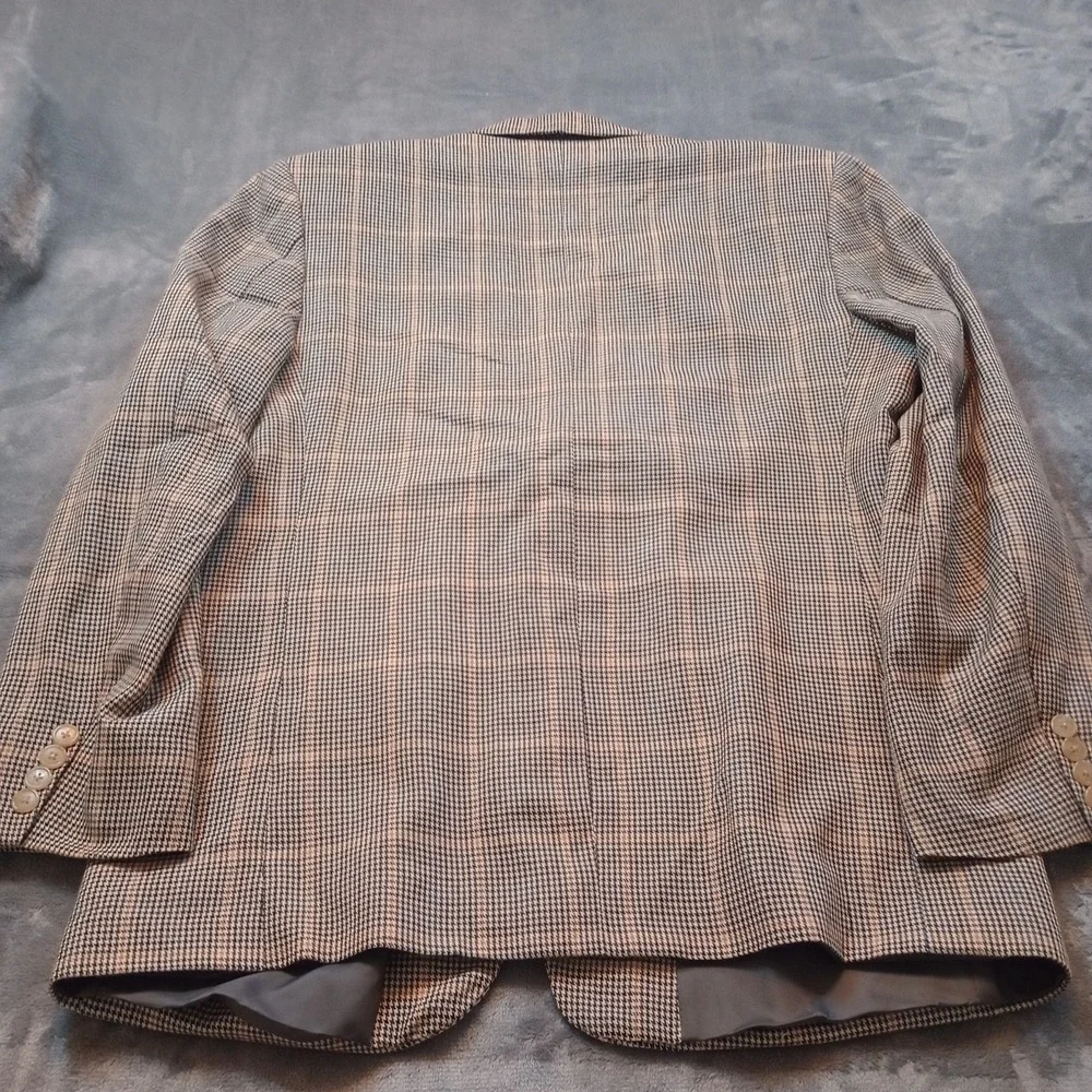 Mens Blazer Sports Coat Jacket‎ Houndstooth Single Breasted 2 Button Notch Lapel